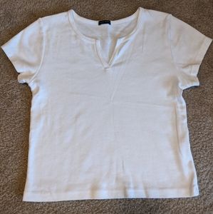 Brandy Melville pure white baby tee